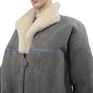 Full Length Grey Fleece Coath, Womens XXL